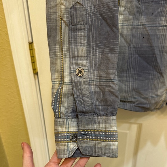 Ascend Gray and Blue Plaid Shirt Jacket - Picture 8 of 8